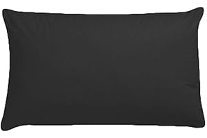 AmigoZone 200 Thread Count Egyptian Cotton Cot bed Toddler Pillow Pair Case (Charcoal Grey, Cot Pillow Case 40cm x 60cm)