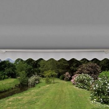 Preisvergleich Produktbild 3,5m Manuelle Gelenkarmmarkise, Silbergrau