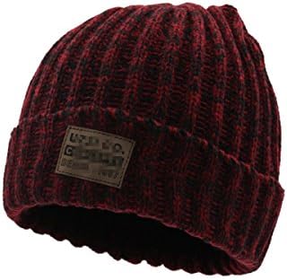 Women 's Winter Warm Line Cap Letters Stickers Hat Cap Knitted Hat,Red-OneSize