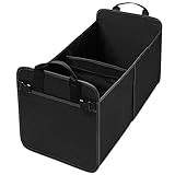 ★ ALTA CALIDAD: la caja de almacenamiento del automóvil está hecha con el tejido de poliéster oxford más resistente y duradero de los vehículos pesados   que soportan. Este material impermeable y resistente al desgaste hace que este organizador no solo sea duradero, sino que también sea fácil de limpiar.