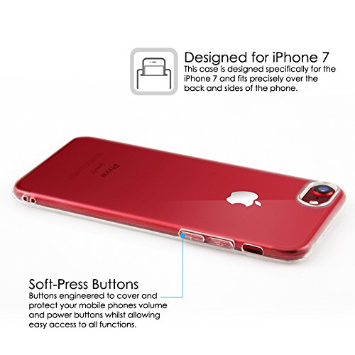 iPhone 7 Case, Crystal Clear Soft Silicone TPU Case and Screen Protector for iPhone 7 Cover [Transparent][4.7