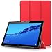 Produktbild Huawei MediaPad T5 10 Hülle - Ultra Dünn und Leicht PU Leder Schutzhülle mit Standfunktion für Huawei MediaPad T5 Wifi / LTE Tablet-PC (25,6 cm, 10,1 Zoll), Rot