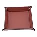 Produktbild Sperrins PU Leder Münze Schlüssel Valet Tray Aufbewahrungskoffer Faltbare Zusammenklappbare Schublade Box Bin Halter Home Supplies für Serving Dunkelbraun
