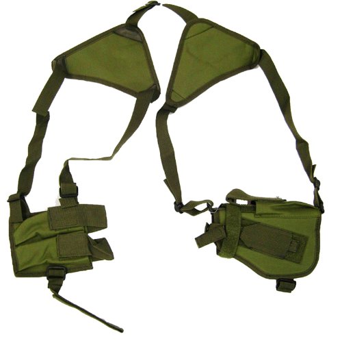 Holster axillaire verde militar Airsoft pistola Universal puerta cargadores