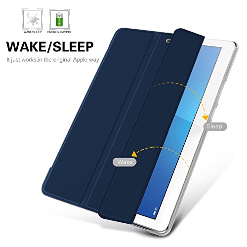 IVSO hochwertiges PU Leder Etui hülle Tasche Case – mit Standfunktion, super 360° Anti-Wrestling, ist für Huawei MediaPad T3 8.0 Tablet-PC perfekt geeignet (Blau) - 3