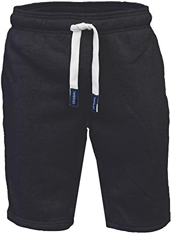 Mens Sweat Summer Jogger Plain Fleece Jersey Jogging Shorts S-XXL (XXLarge, Black)