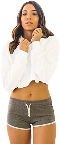 Ladies Womens Girls Crop Hoodie New Cropped Hooded Hoody Sweatshirt Plain Jumper Heavy Sweat Pullover Tops Sizes 6-12