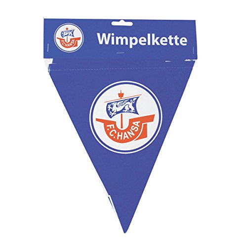 Preisvergleich Produktbild WIMPELGIRLANDE WIMPELKETTE 6m F.C. HANSA ROSTOCK