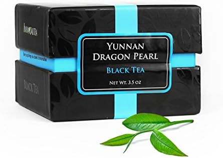 Dragon Pearl Loose Leaf Black Tea - Hand Rolled Traditional Chinese Tea From Yunnan, Smooth and Aromatic, All-Natural, No Artificial Flavors or Preservatives - 3.5 oz