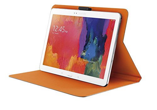 Trust Aeroo Folio Stand - flaches Hülle für 10" Tablets (z.B. iPad Air, Galaxy Tab 4 10.1, Galaxy Tab S 10.5, TabPRO 10.1 & Note 10.1) grau/orange