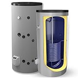 150 200 300 500 750 1000 L Liter kombinierter Warmwasserspeicher mit 1 Wärmetauscher und 3 9 12 kW Elektroheizstab - Standspeicher Boiler Kombispeicher ...