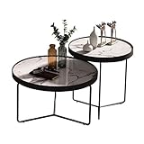 ★ Juego de 2 mesas de café anidadas - 55cmx45cm, 70cmx37cm.