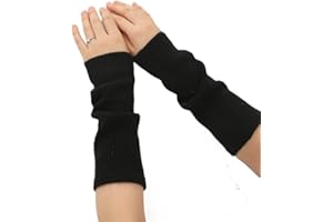 Prettystern manicotti Polsini scaldamuscoli da donna manicotti braccia cashmere scaldapolsi maglia a coste