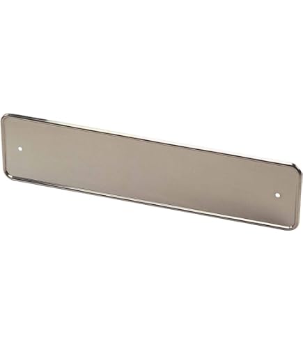 2) STAINLESS STEEL Polished Metal License Plate Frame Holder