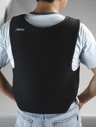 IDESK Rucksack-Weste für Laptops von 25,4-38,1 cm (10-15 Zoll), Schwarz / Grün - 8