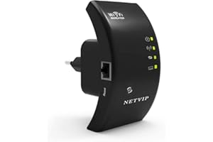 AIGITAL Répéteur WiFi Puissant 300Mbps Couvre Jusqu'à 200㎡ (Noir)