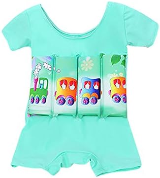 Kid's Floating Swimsuit with Armband Adjustable Sun Protection Flotation Swimw,XL