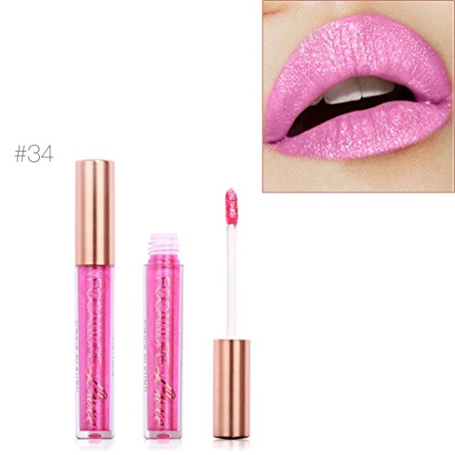 Yogogo Mode Lippenstift Kosmetik Frauen Sexy Lippen Metallic Lip Gloss