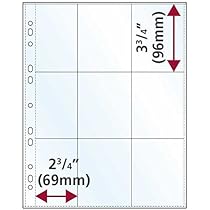 Card Protector Sleeves BCW 10-Pocket Pages For Binder – 3-Pocket Card Collecting Sleeves, 10 Sheets Binder Paper Sleeves