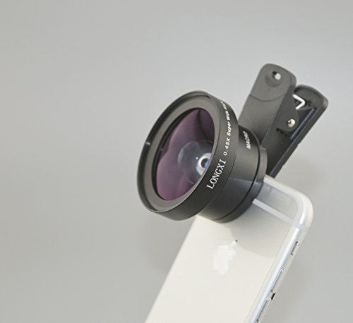 LONGXI Senza Distorsioni Fotocamera Del Cellulare 0.45X Grandangolare + 12.5x Obiettivo Macro