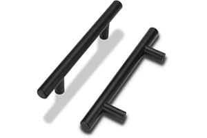 LONTAN 10 Stück Möbelgriffe Schwarz 64mm lochabstand Schrankgriffe Schwarz Küchengriffe Schwarz Küchenschrank Türgriffe Küchenschrank Türgriff Griffe für Küchenschränke