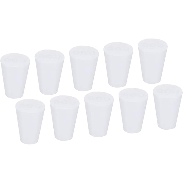 YOKIVE 10Pcs Rubber Stoppers With Hole, Tapered Plugs With High-temperature Resistance | Protect Hole, Great For Lab Industry (Black, 10mm To 15mm - View #5