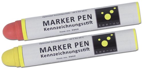 tee-uu MARKER PEN Kennzeichnungsstift rot (14cm Länge x 2cm Durchmesser)