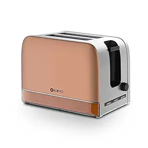 Koryo KPT2107CSS 730 W 2-Slice Pop-Up Toaster (Copper)