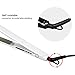 Flat Iron Hair Straightener Hair Style Molain ENM-872S Titanium Plated Heating Straightening Iron with UK Plug (White)