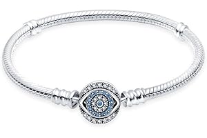 XWN 925 Silver Bracelet for Women, Pandora Moments Series Snake Chain Bracelet, Compatible with Pandora Charms, an Ideal Jewelry Gift for Women.SL1