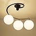 Produktbild KHSKX Moderne einfache LED Decke Lampe, kreative Persönlichkeit Kunst Deckenleuchte, Kinder Zimmer Wohnzimmer Schlafzimmer Restaurant Glas Deckenleuchte,3
