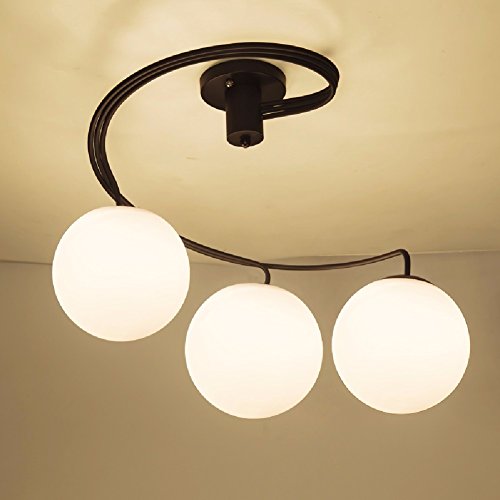 Preisvergleich Produktbild KHSKX Moderne einfache LED Decke Lampe, kreative Persönlichkeit Kunst Deckenleuchte, Kinder Zimmer Wohnzimmer Schlafzimmer Restaurant Glas Deckenleuchte,3