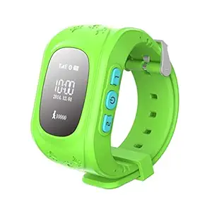 Mobivax Q50 Kids Smart Watch | Smart Wrist Watch With GPS Tracker and Sim Support System | Tracker Functions Of Kids Safety | Calling Function & |Compatible with All 3G and 4G Android & IOS Smart phones (Green)