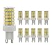Produktbild MENTA G9 LED Lampe Kaltweiß 6000K mit 86 SMD LEDs, 10W Ersatz 80W Halogenlampen, 800LM, 360° Abstrahlwinkel, G9 LED Birne, 10er Pack