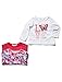 M&Co Baby Girl Long Sleeve Spot, Butterfly And Love Slogan Print Cotton T-Shirt - 3 Pack White 18/24 Mnth