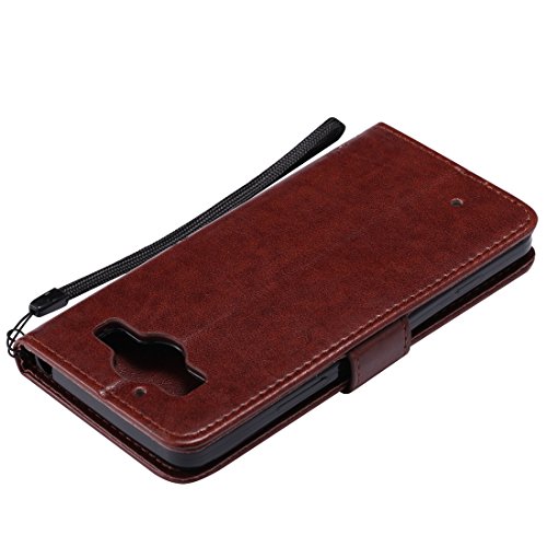 Nancen Tasche Hülle für Microsoft Lumia 950 (5,2 Zoll) Flip Schutzhülle Zubehör Lederhülle mit Silikon Back Cover PU Leder Handytasche im Bookstyle Stand Funktion Kartenfächer Magnet Etui Schale - 5