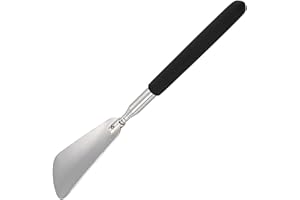 FULETOOYE 26" Telescopic Shoe Horn, Shoe Horn Long Handled Smooth Metal Adjustable Extendable Shoe Horn For Men Women Kids Seniors, Black