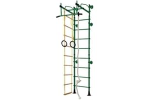 Niro Sportgeräte Marco de escalada para interiores FitTop M2, pared para habitación infantil, pared de gimnasia, pared de escalada, incluye equipo de gimnasia