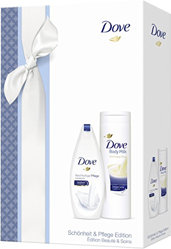 Dove Geschenkset Schönheit und Pflege: Cremedusche und Body Milk Reichhaltige Pflege, 1er Pack - 2
