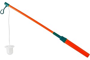 Folat 23883 Orange-Teal 40 cm Elektronischer Laternenstab Kinder, Laternenstock mit LED Kinderpartys, St Martin, Halloween, Kostümpartys, Weihnachten, Mehrfarbig