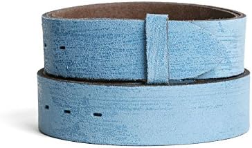VaModa Leather belt, Nassau turquoise, Length=100cm, PressStuds, without buckle