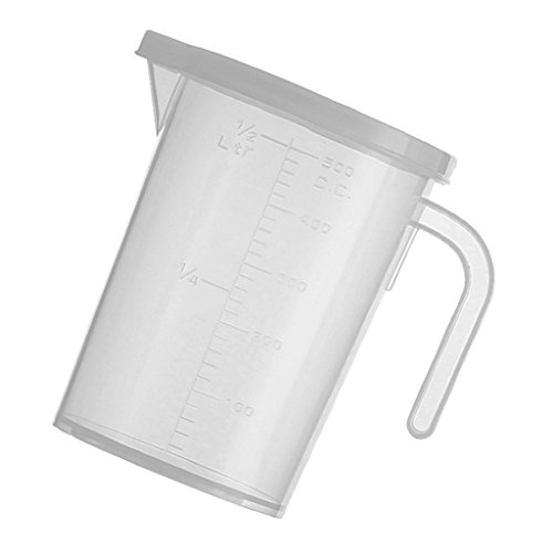 MagiDeal Transparente Küche Flüssigskala Messbecher Messbehälter – Klar, 500ml - 4