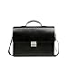 Produktbild Mioy Vintage Leder Aktentasche Herren 14 Zoll Laptop Umhängetasche Classic Messenger Bag Moderne Ledertasche Wasserdichte Schultertasche (Schwarz)