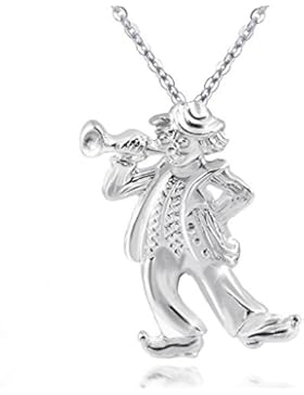 MATERIA Kinder Anhänger Clown ARLECCHINO - 925 Silber Schmuck Anhänger Zirkus rhodiniert #KA-307