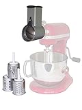 MESSERSCHMIDT Gemüseschneider KitchenAid Metall MVSA mit Zusatztrommeln Set EMVSC, 6 Reibe-Trommeln aus Edel-Stahl