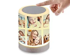 Personalized/Customized Bluetooth Speaker Customized with Photo Color Changing Rechargeable lamp, Best Gifting Idea for Valentine Day Gift, Birthday, Anniversary, Father's Day All, Imprint Gift