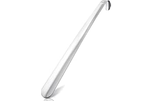 MIVPD Schuhlöffel Metall Lang 42cm Langer Schuhanzieher Edelstahl Shoe Horn sehr Stabile Haltbarer mit ergonomischer Form Für Mann Frauen