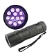 Produktbild Xmansky 9ultra bright LEDs Mini Aluminium UV ULTRA VIOLETT 9 LED TASCHENLAMPE SCHWARZ LICHT Fackel Licht Lampe