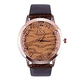 Freiraum !!! LSAltd Damen Elegante Luxus Freizeit Set Auger Leder Stahl Quarzuhr Armbanduhr Chic Armband