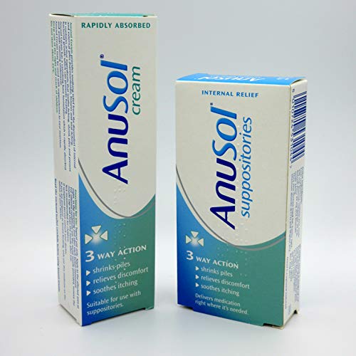 Anusol Haemorrhoids Piles Treatment - 24 Suppositories + 43g Cream